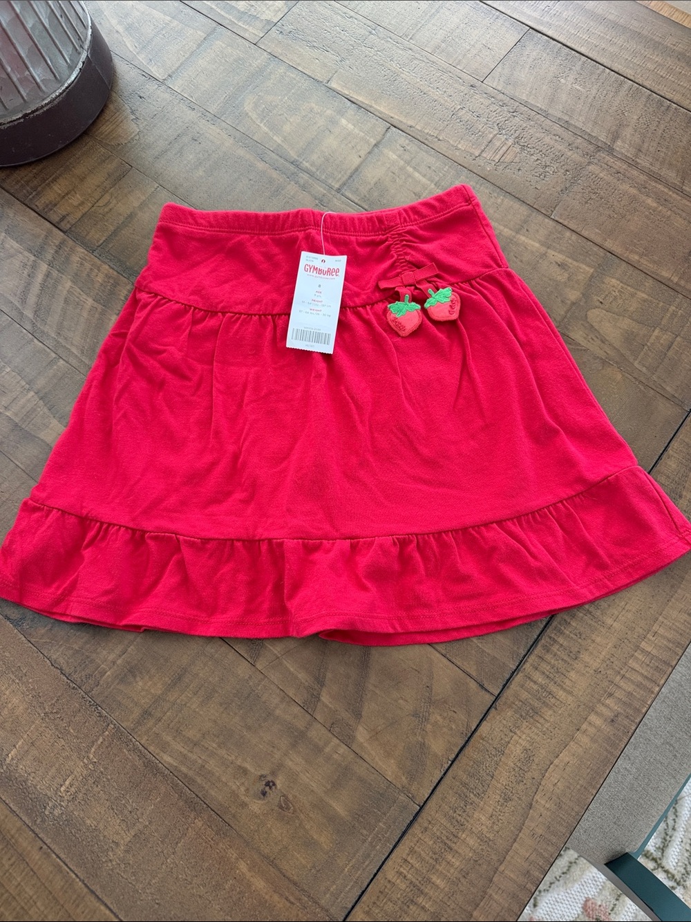 Gymboree Red Ruffle Skort with Strawberry Charms